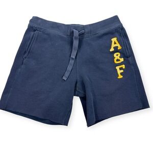 Y2K Abercrombie Fitch Shorts‎ Men's Medium Navy Blue Sweat Loungewear Activewear